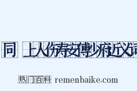 同旻上人伤寿安傅少府近义词是什么意思的图片